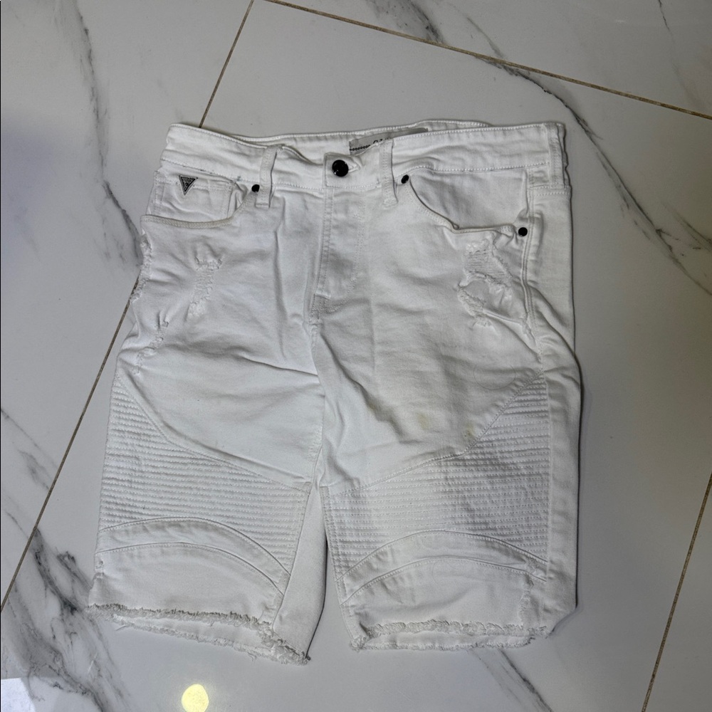 White Denim Men's Shorts